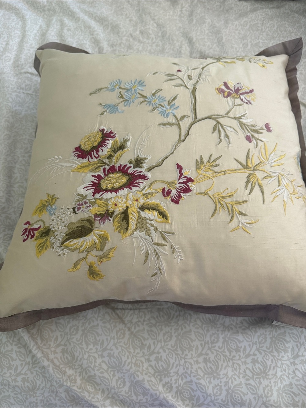 Waterford Square Decorative Pillow in Taupe